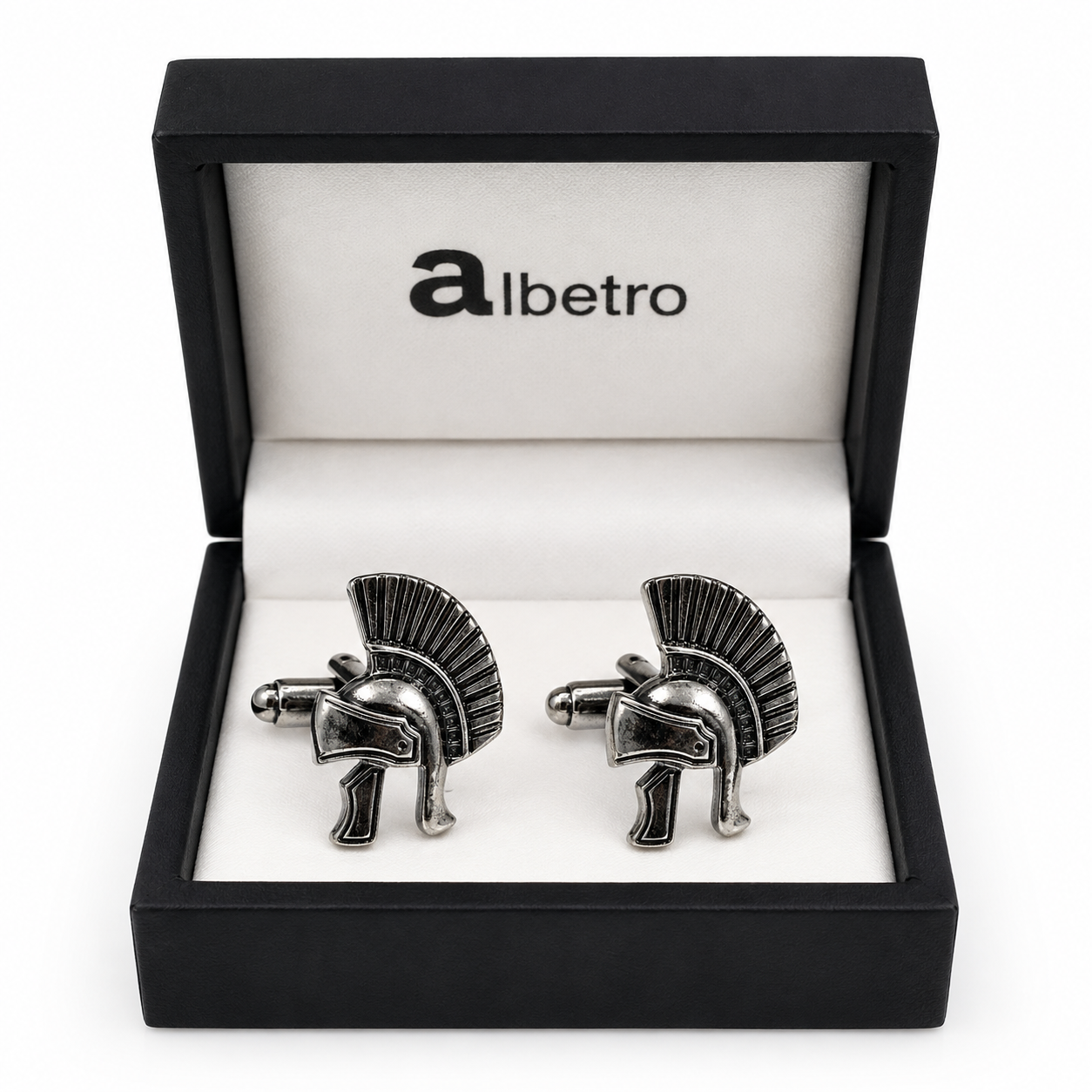 Centurion — Roman Helmet Silver Cufflinks