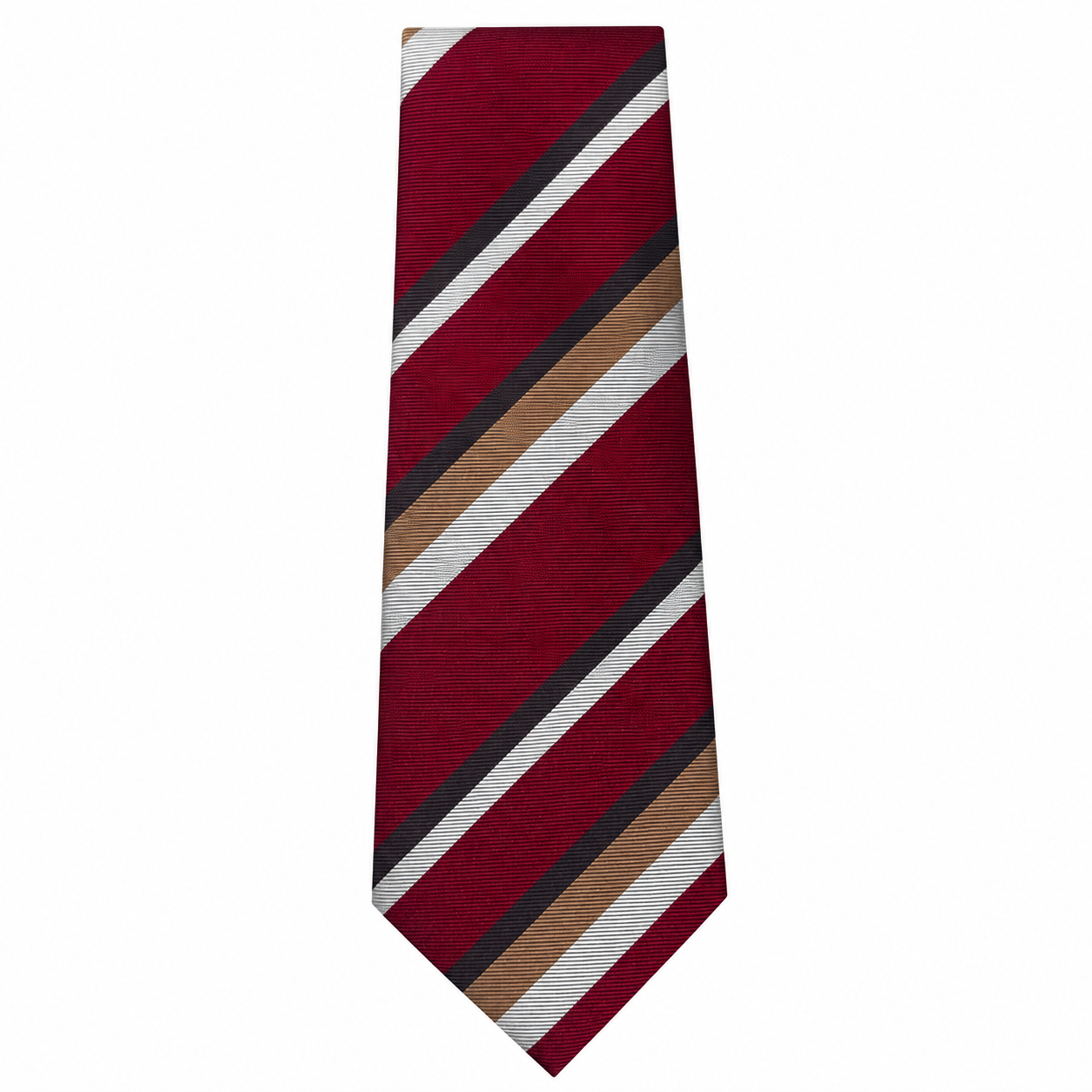 Burgundy Wine Multi-Stripe Formal Necktie