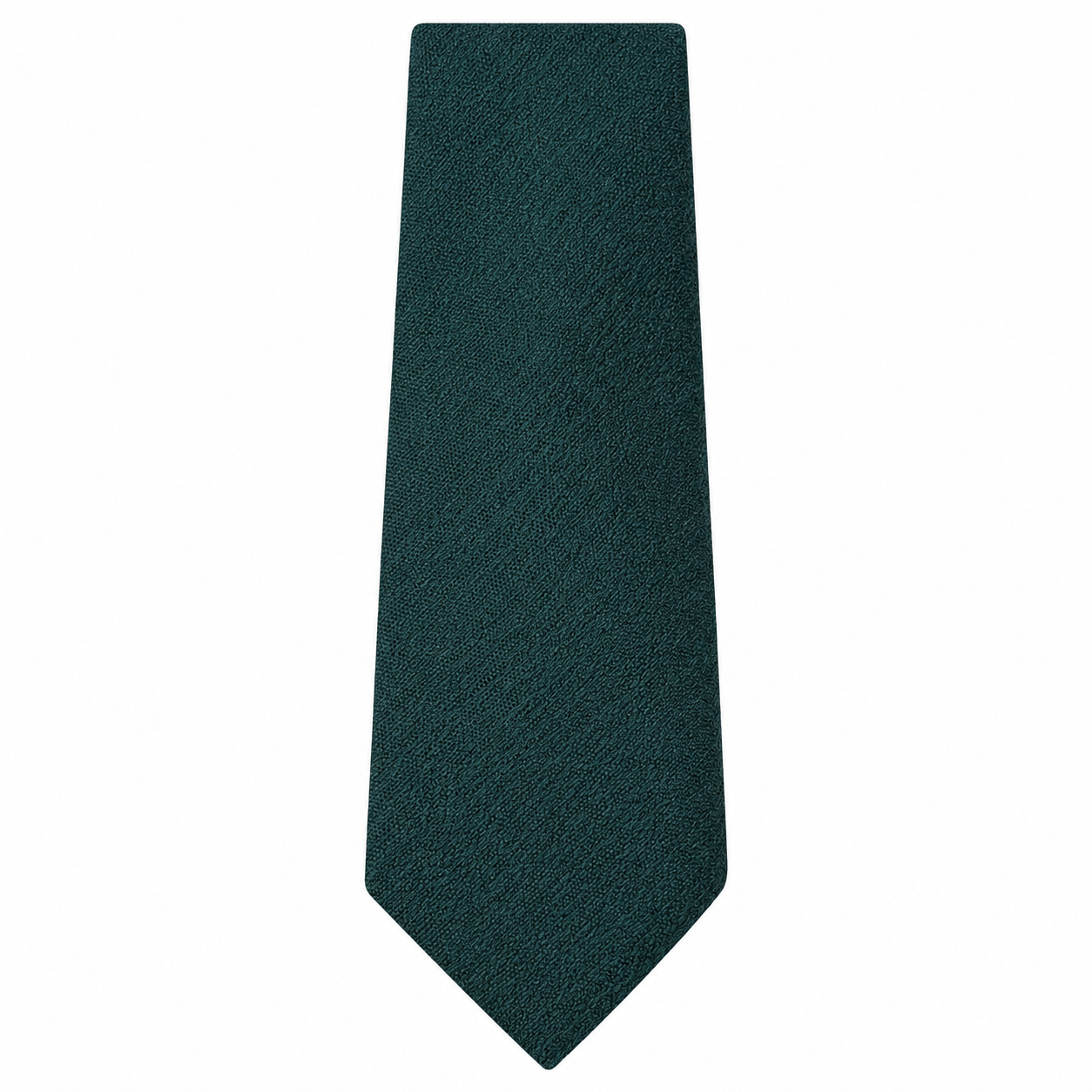 Forest Green Solid Textured Necktie