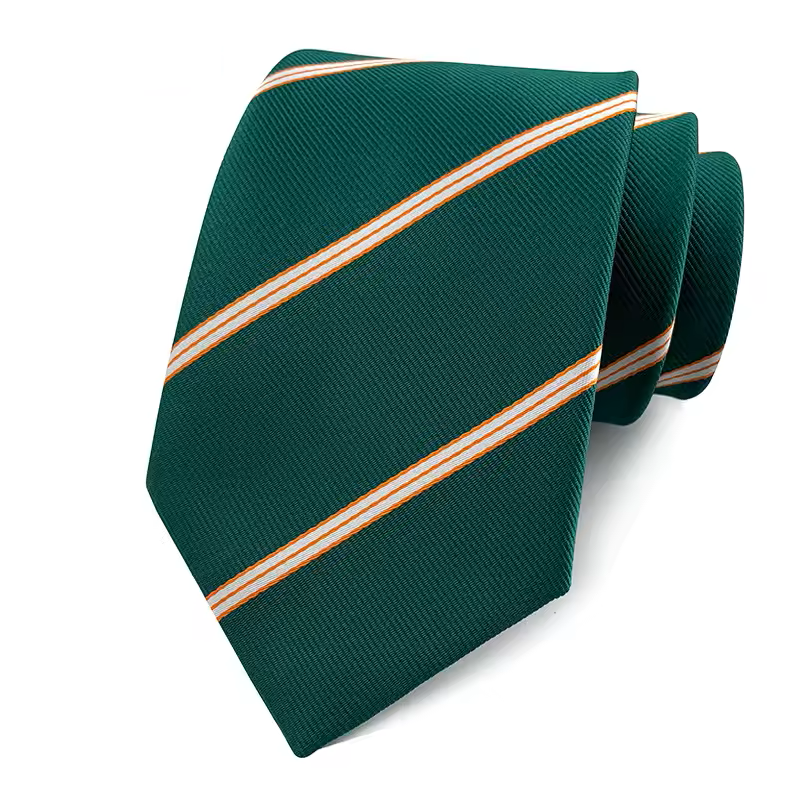 Emerald Teal Triple Stripe Formal Necktie