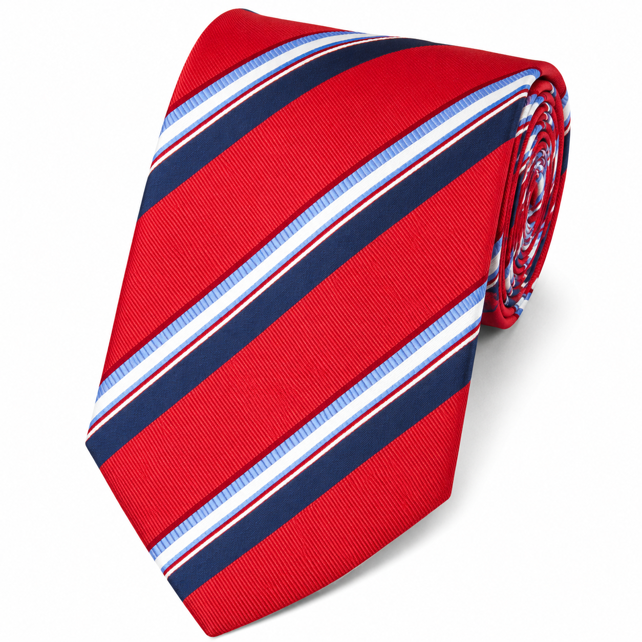 The Guardsman Crimson & Navy Double Stripe Tie