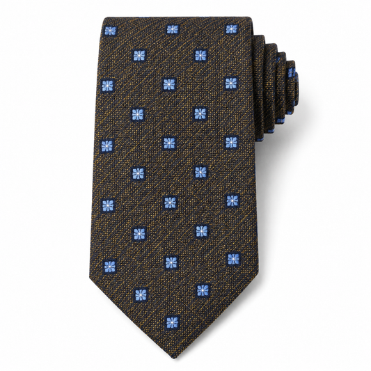 The Highland Tweed Floret Tie - Flat Lay