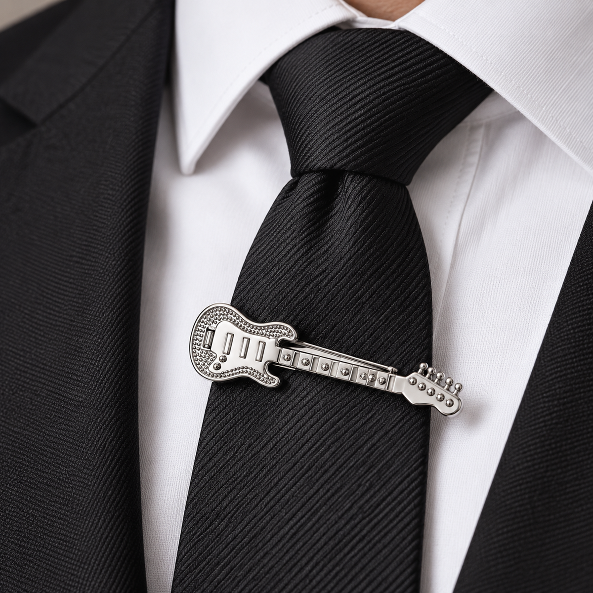 The Rockstar Electric Guitar Tie Clip - Model