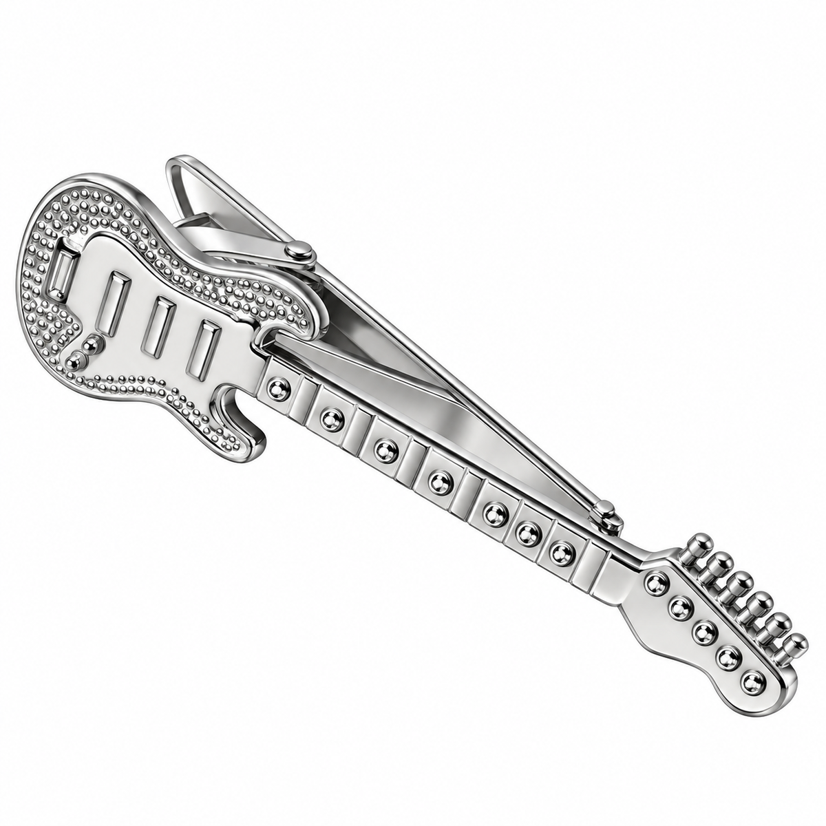 The Rockstar Electric Guitar Tie Clip - Flat Lay