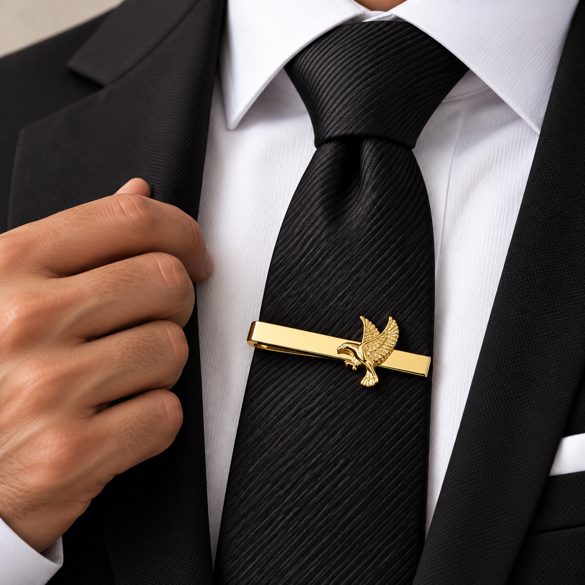 The Soaring Eagle Gold Wings Tie Clip - Model