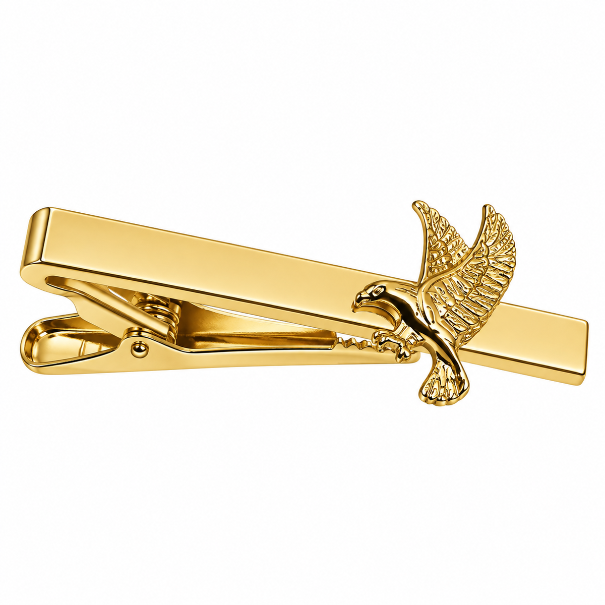 The Soaring Eagle Gold Wings Tie Clip - Flat Lay