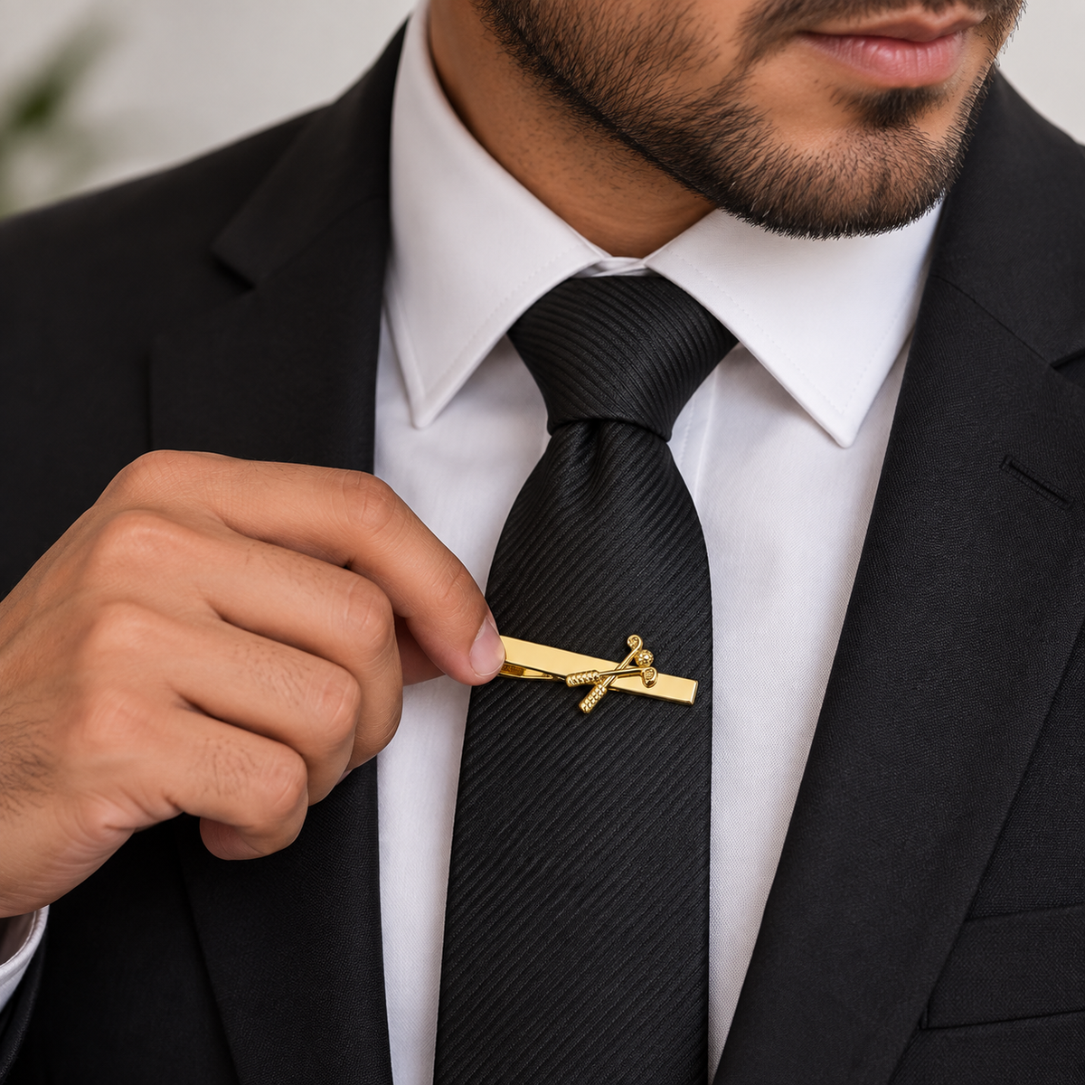 The Fairway Gold Golf Club Tie Clip - Model