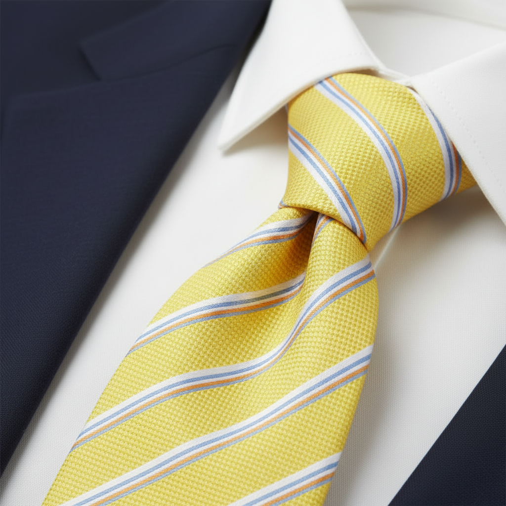 8 cm Yellow Stripe Tie