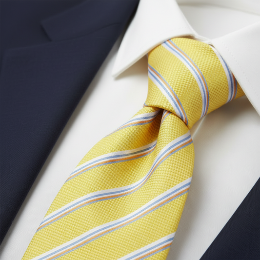 8 cm Yellow Stripe Tie
