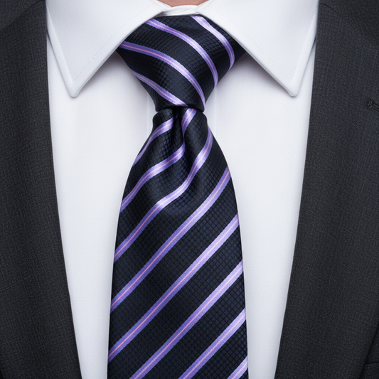 9cm Collegiate Stripe Silk Tie