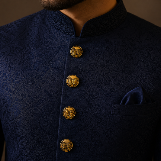 Butterfly Brass Buttons — Antique Gold Filigree Wings