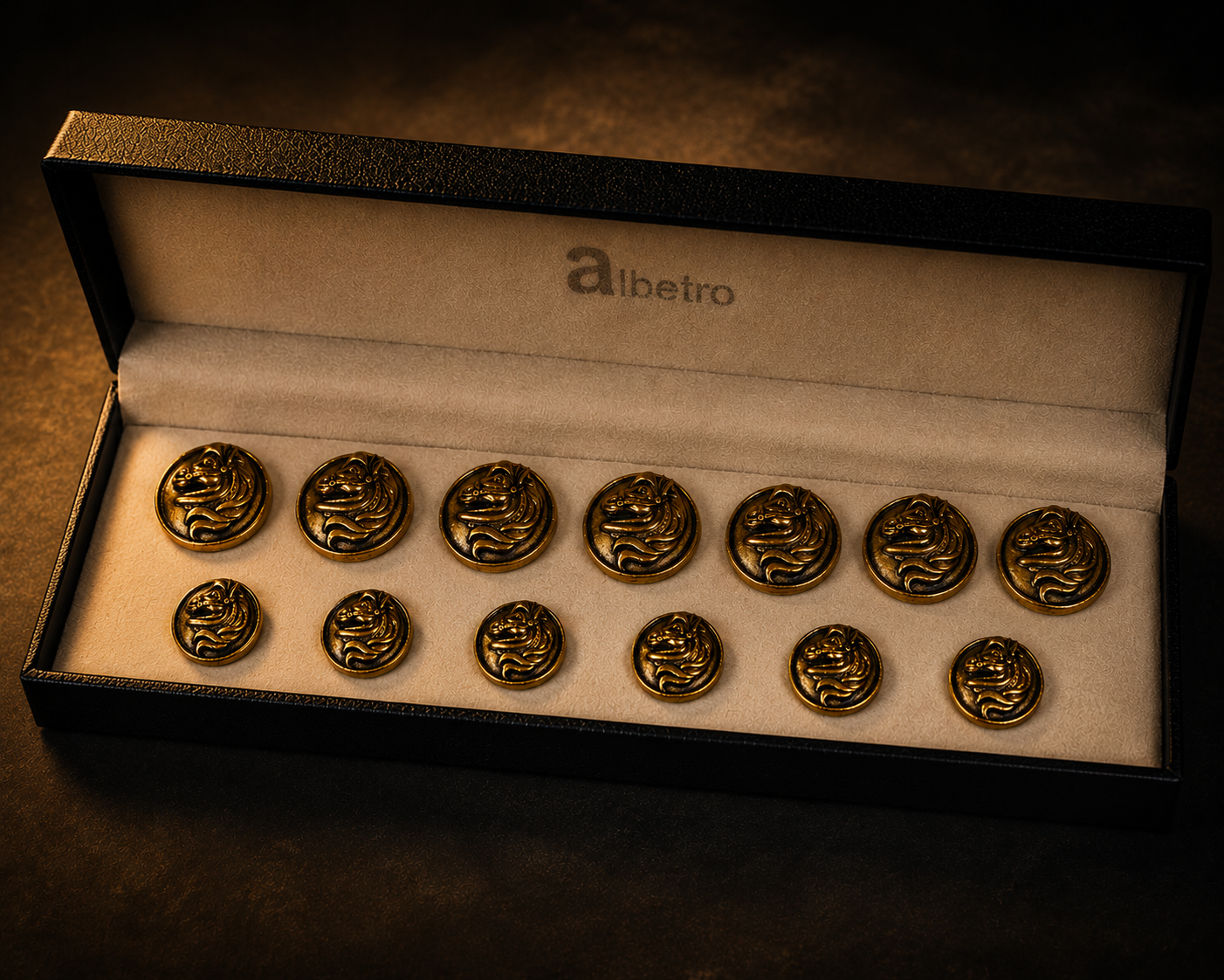 Royal Ashwa Brass Buttons — Antique Gold Horse Head