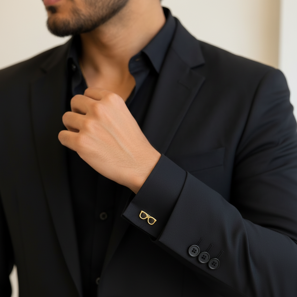 Gold Sunglasses Cufflinks