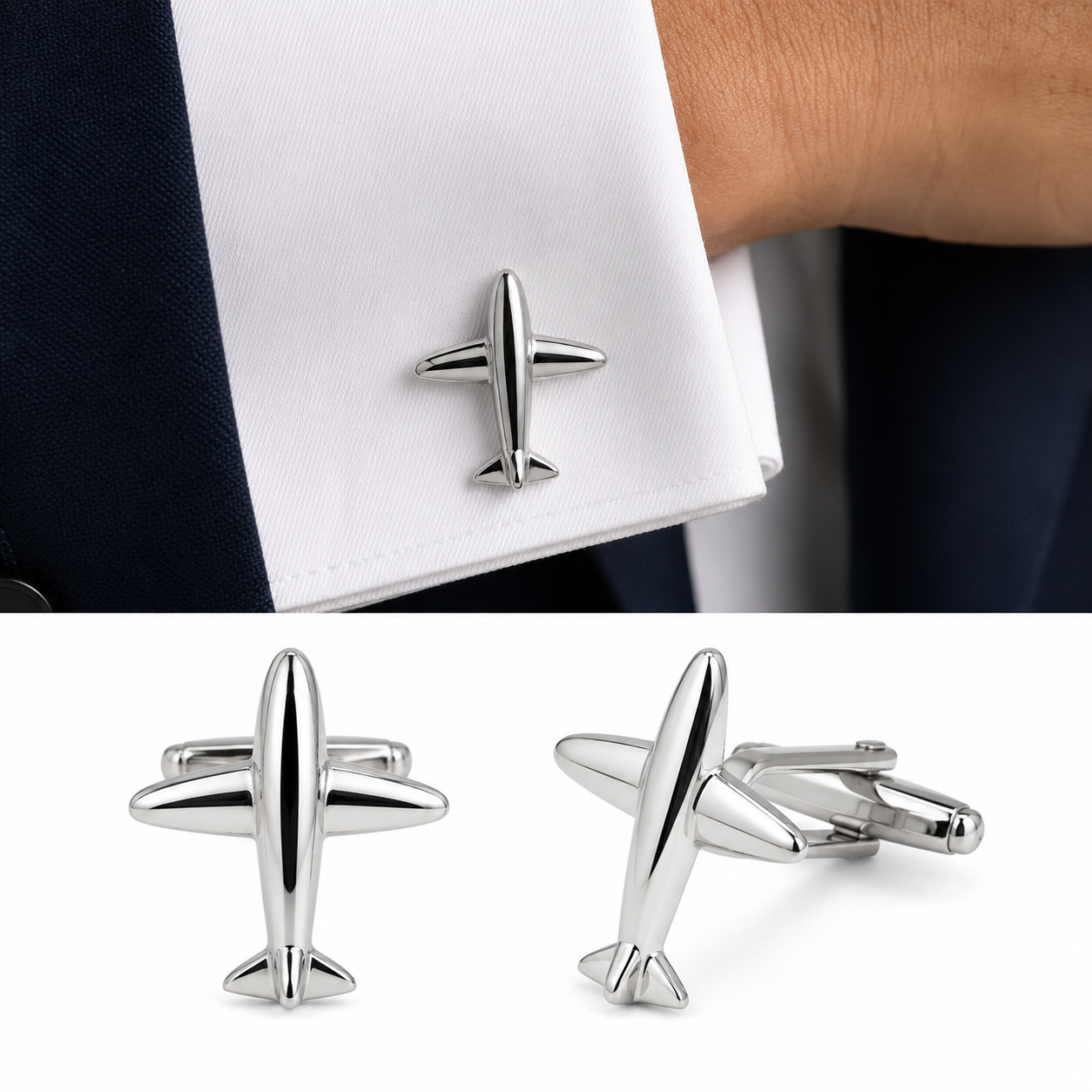 Aviator Airplane Cufflinks