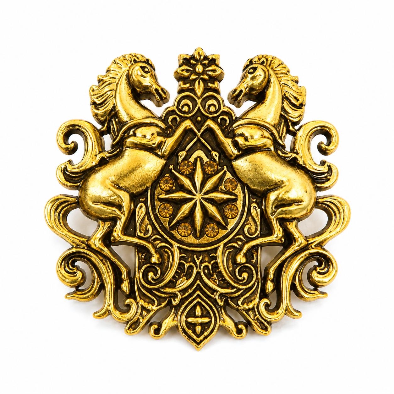 Royal Stallion Crest Brooch