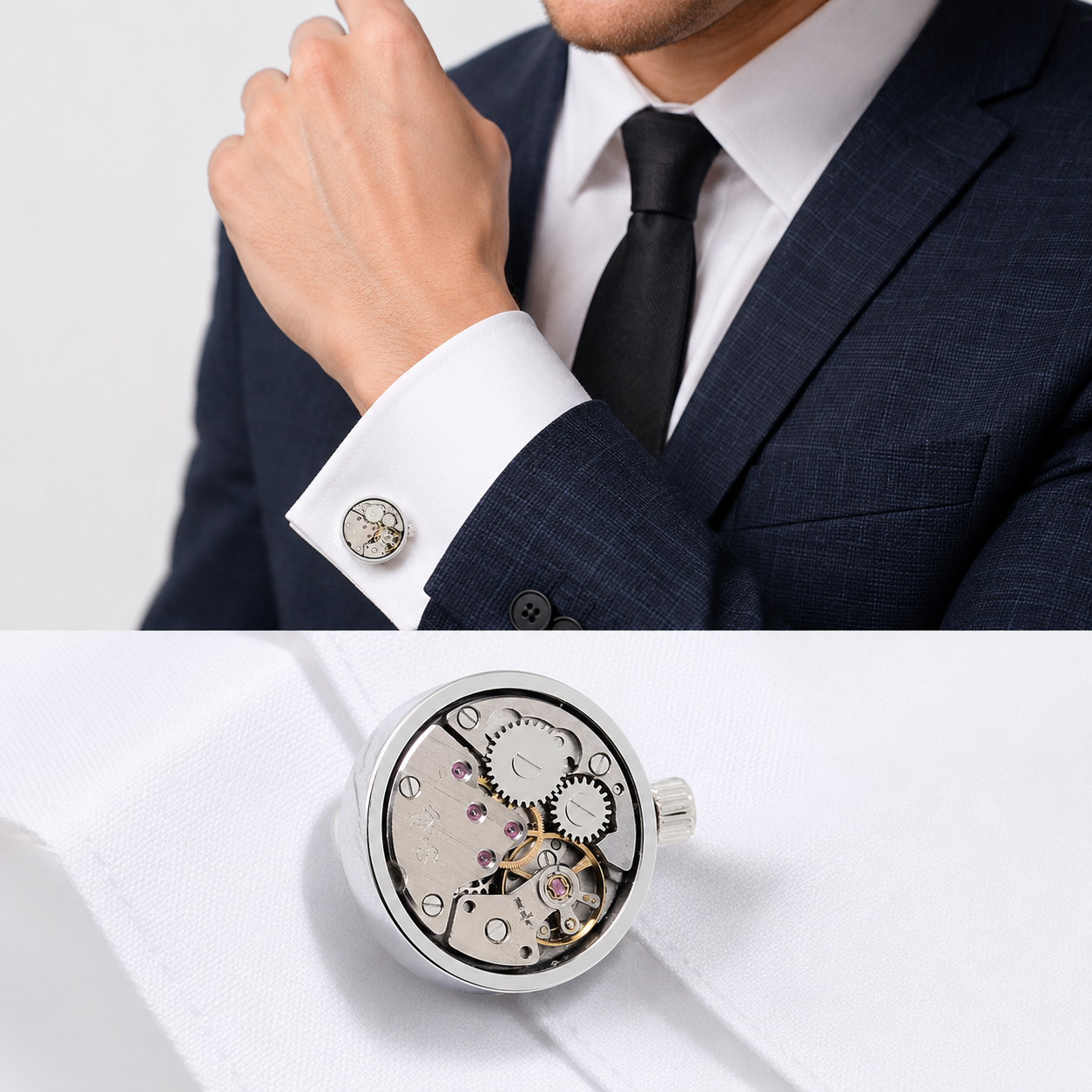 Watch Mechanism Cufflinks