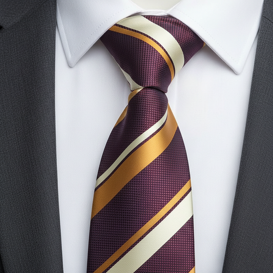 Crimson Gold Heritage Striped Tie