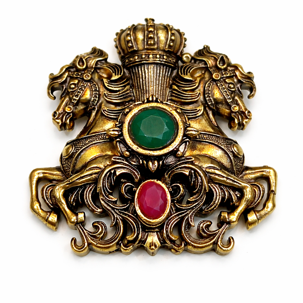 Royal Equine Crest Brooch