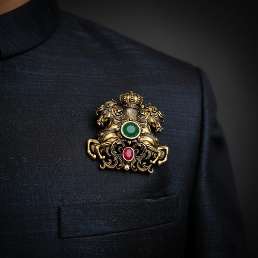 Imperial Cavalier Crest Brooch