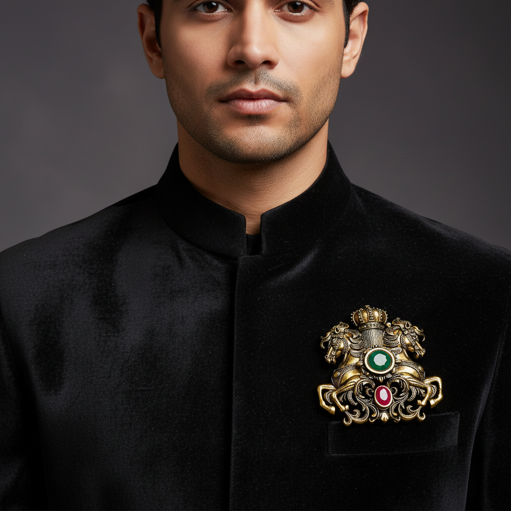 Imperial Cavalier Crest Brooch