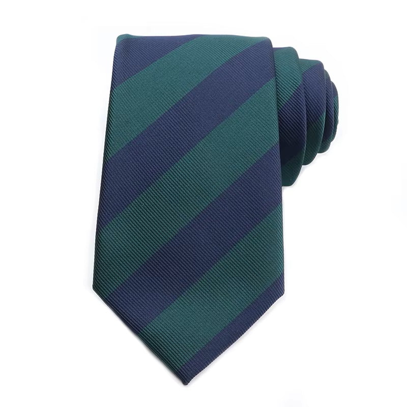Dark Green and Navy Stripe Tie