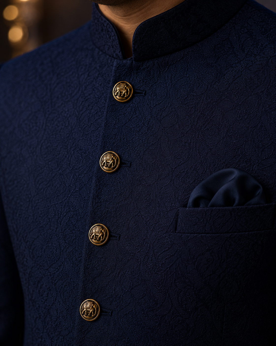 Royal Gaja Brass Buttons — Antique Gold Elephant