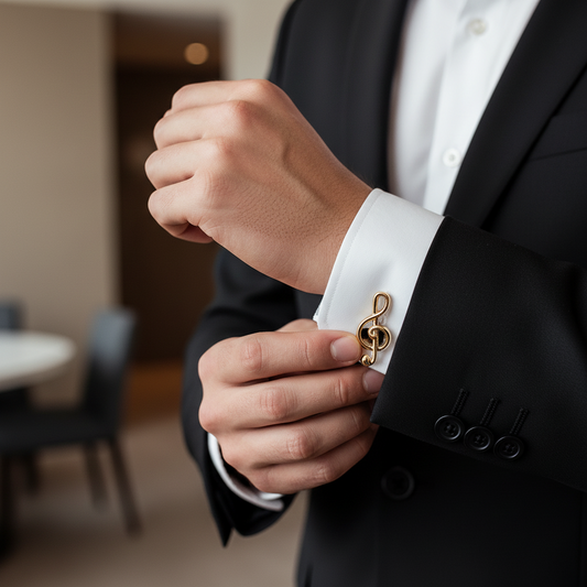 Treble Clef Gold Cufflink