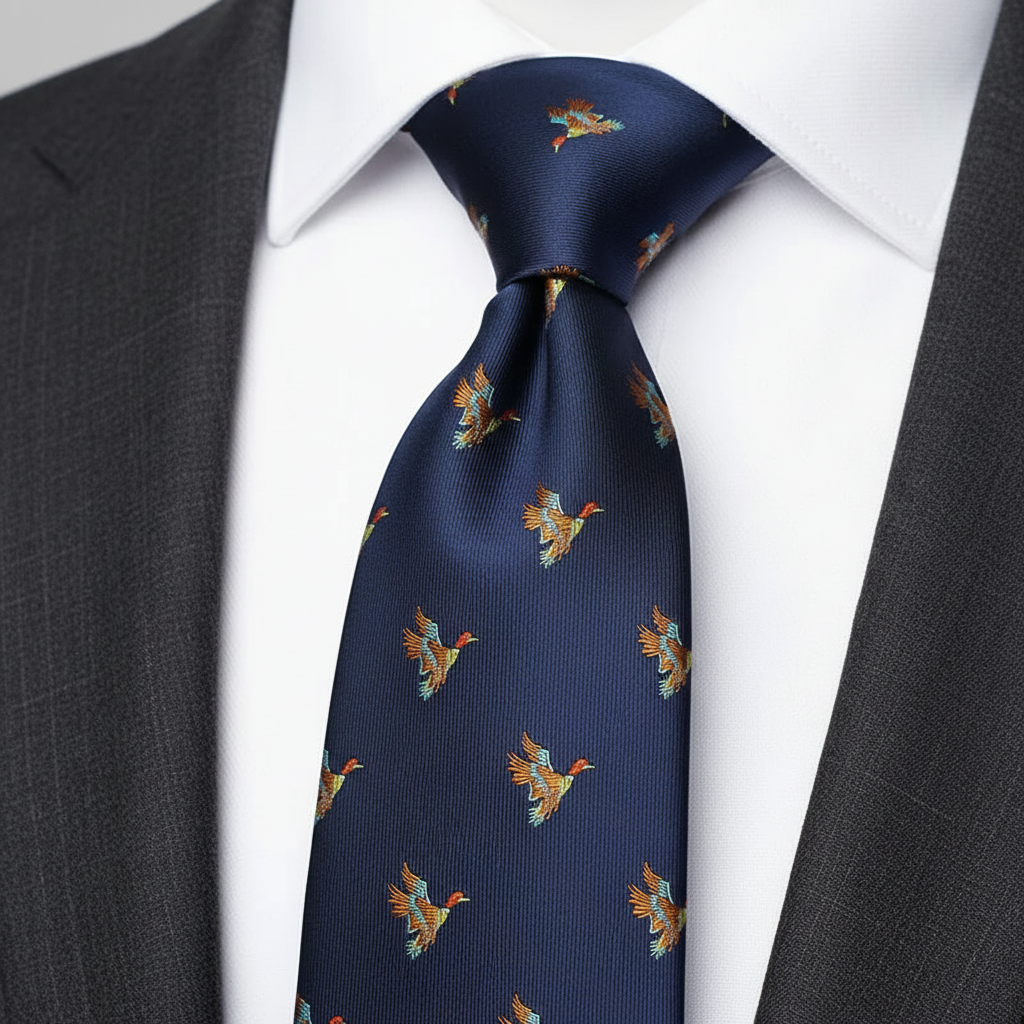 7cm Flying Duck Blue Tie