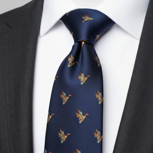 7cm Flying Duck Blue Tie