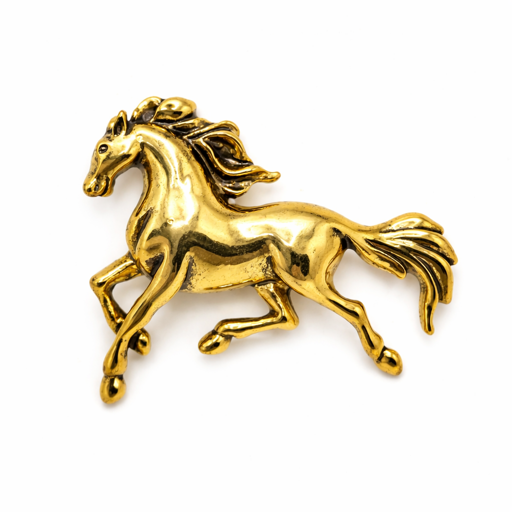 Gold horse Brooch
