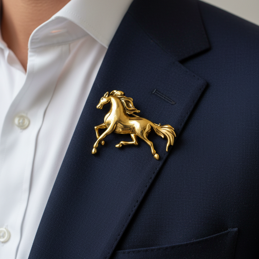 Royal Gallop Horse Brooch