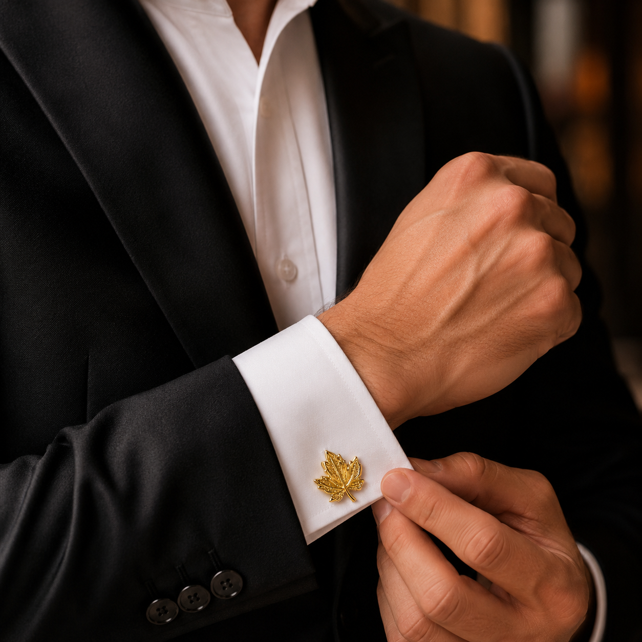 Golden Maple Leaf Heritage Cufflinks