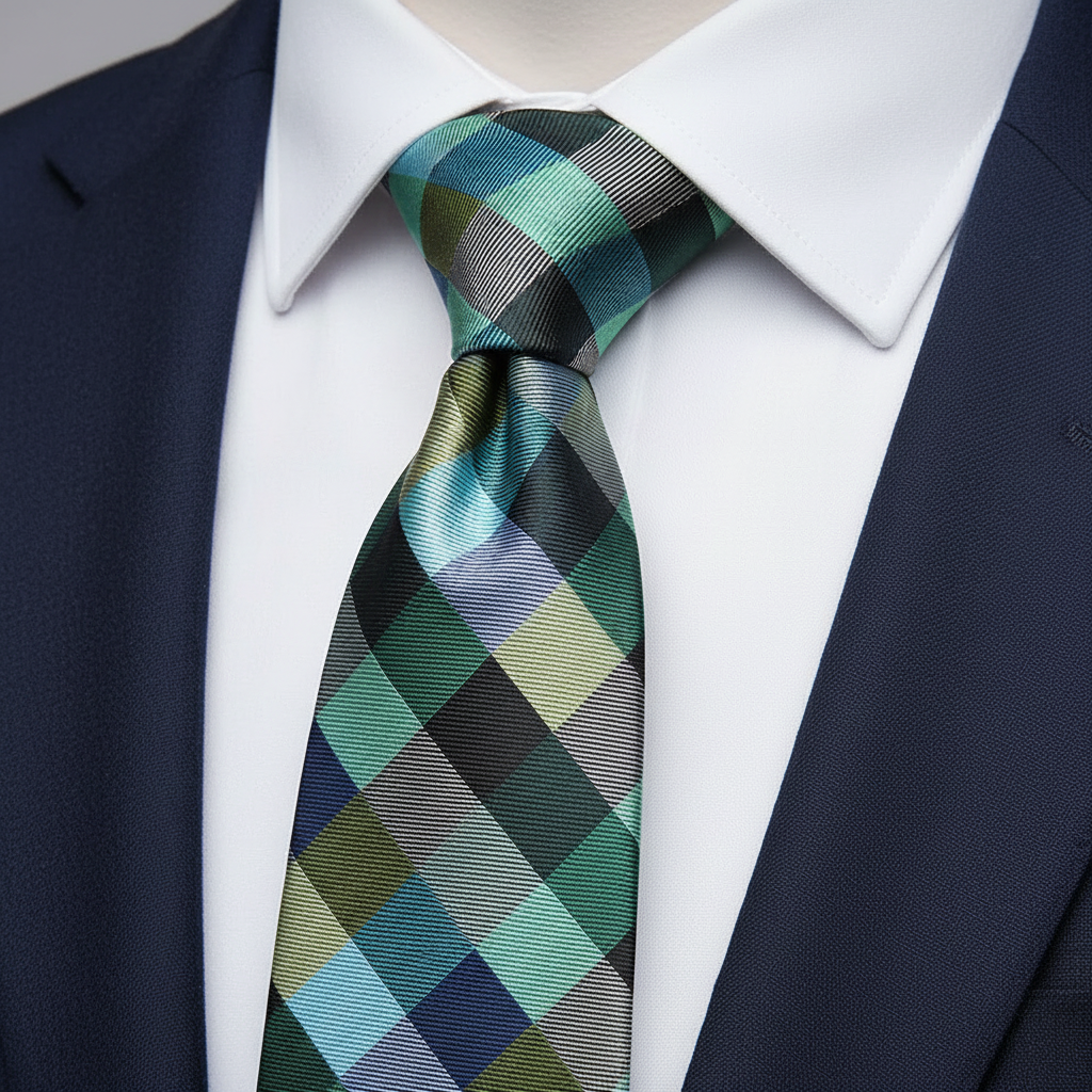 8cm Multi Color Checked Tie