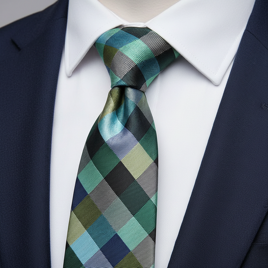 8cm Multi Color Checked Tie