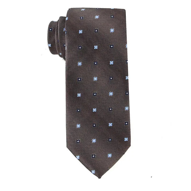 Floral Patterned Wood Colour Tie