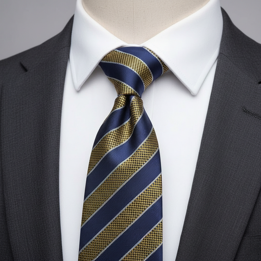 6cm Blue Yellow Stripe Tie