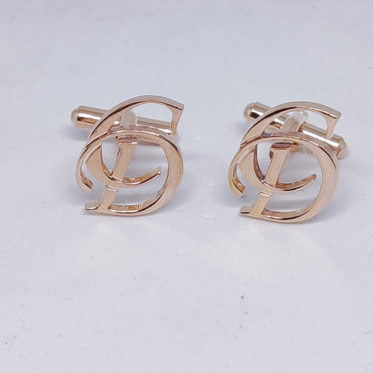 CD Double Initial Cufflinks