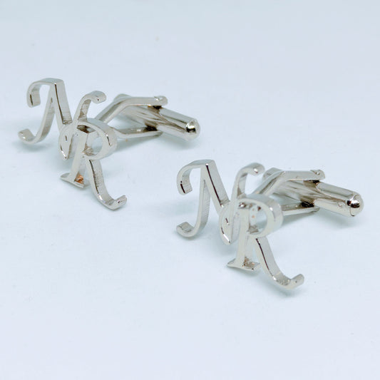 NR Double Initial Cufflinks