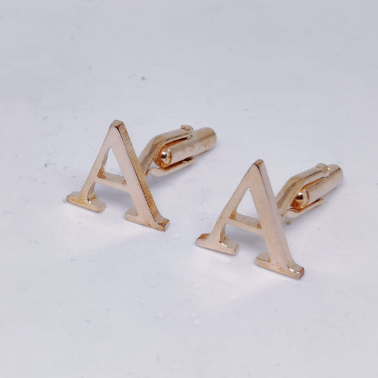 Personalized initial A Cufflinks
