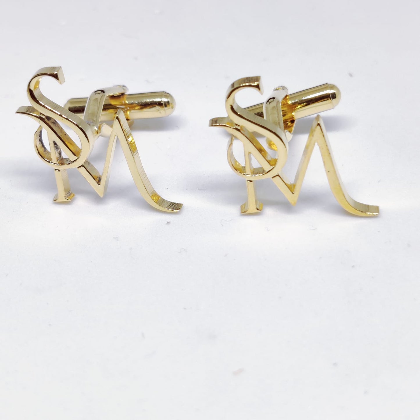 SM MS Double Initial Cufflinks