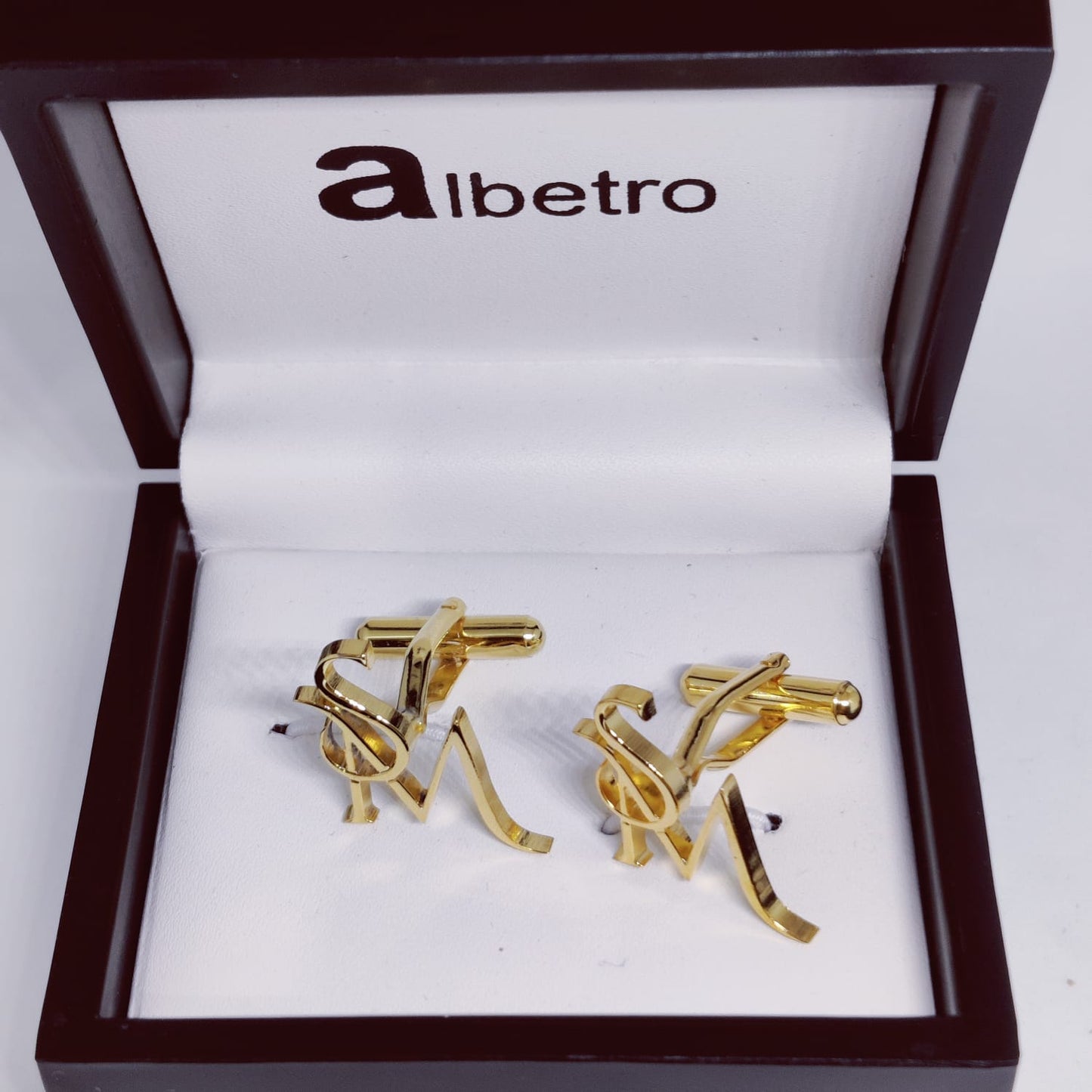 SM MS Double Initial Cufflinks