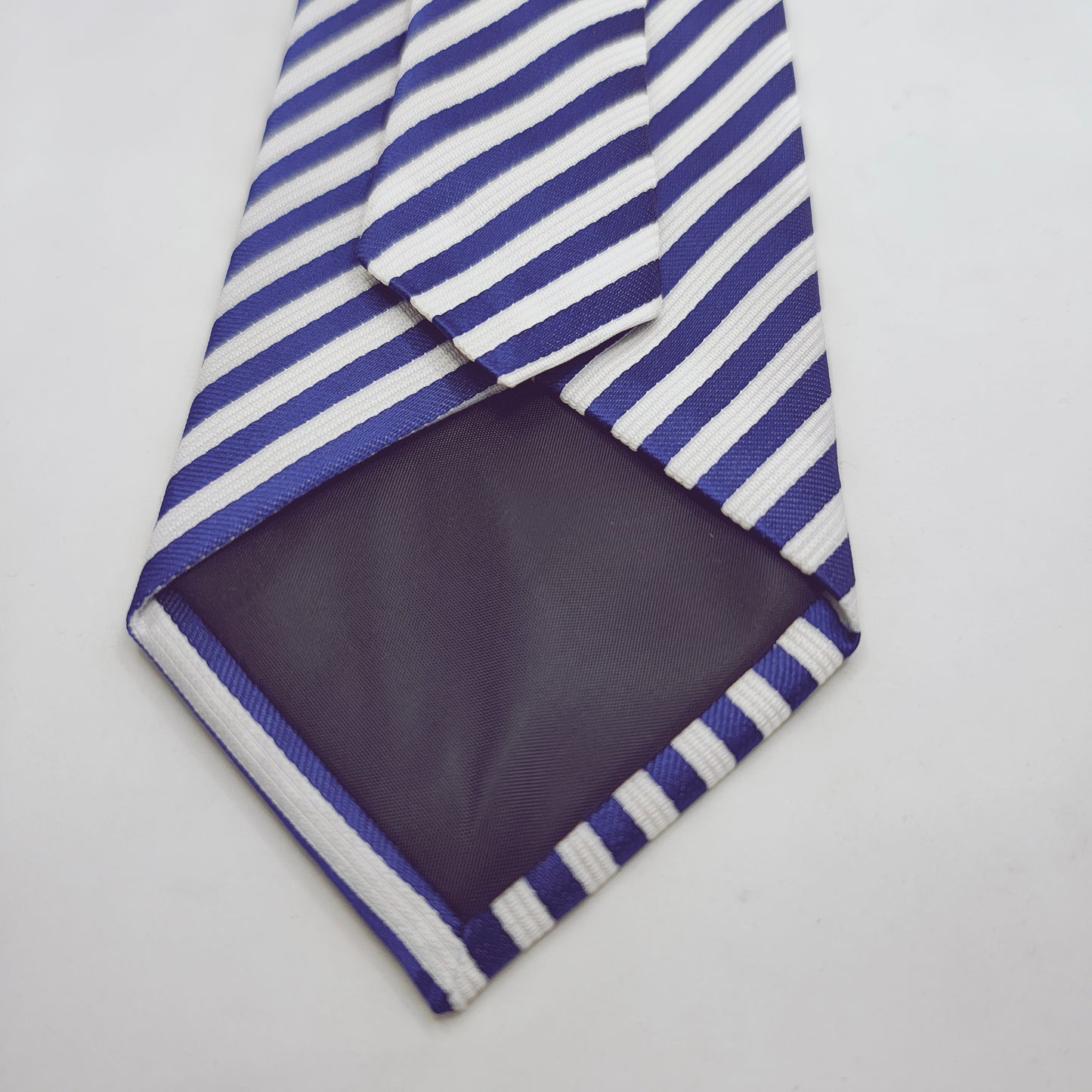 8cm Blue and White Stripe Tie