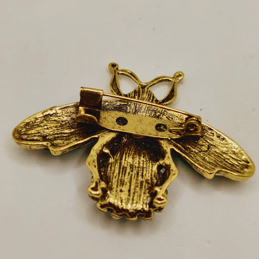 Emerald Bee Luxe Brooch