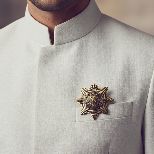 Crowned Valor Star Brooch