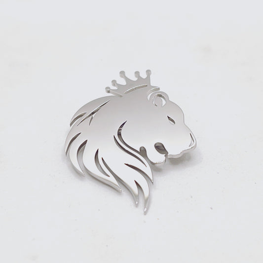Regal Lion Crown Brooch