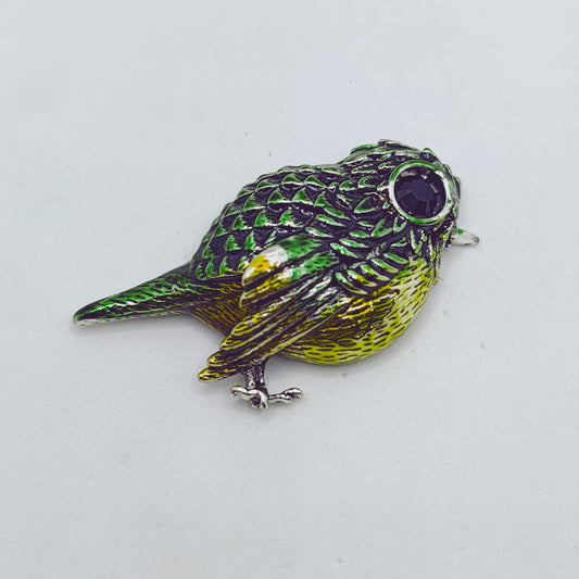 Emerald Finch Brooch