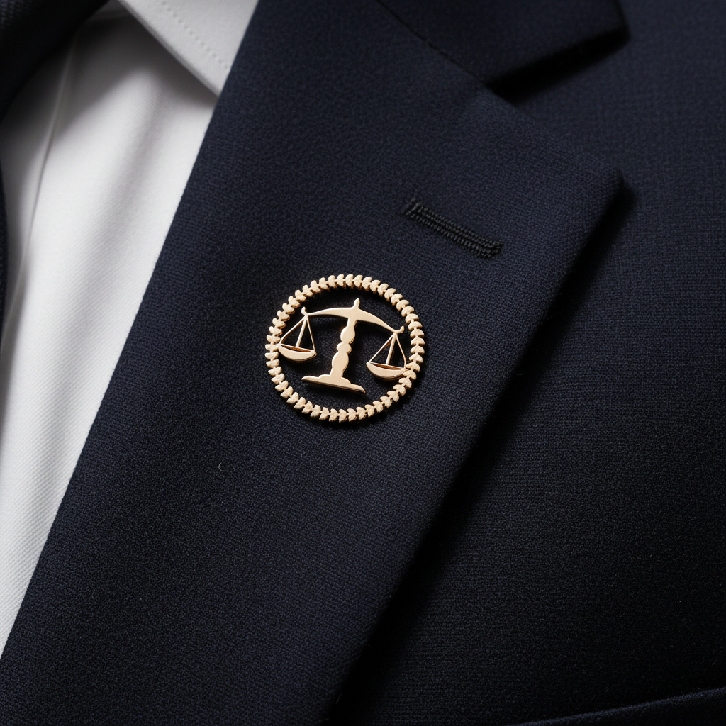 Scales of Justice Brooch  Classic Edition