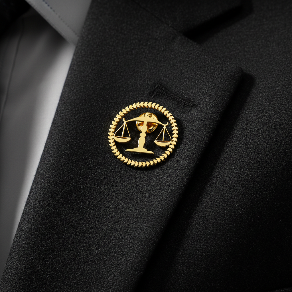 Scales of Justice Brooch  Classic Edition