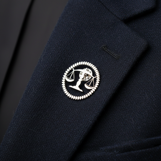 Scales of Justice Brooch  Classic Edition