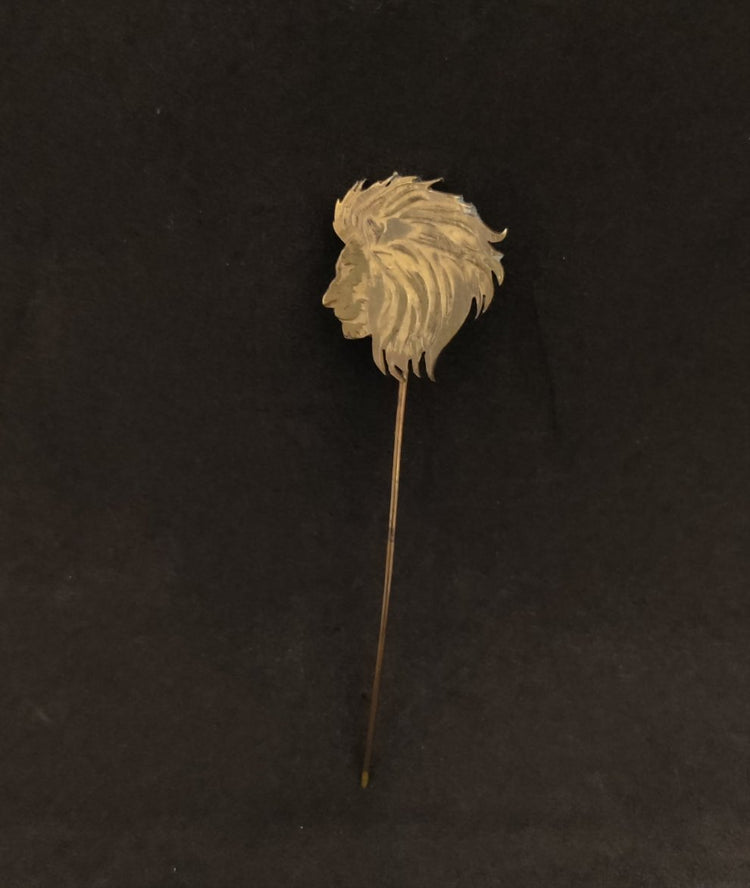 Vintage Lion Head Lapel Pin